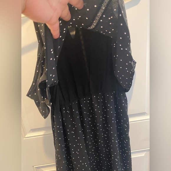 Mossimo polka dot dress, off the shoulder cold shoulder, flutter top - Picture 8 of 9